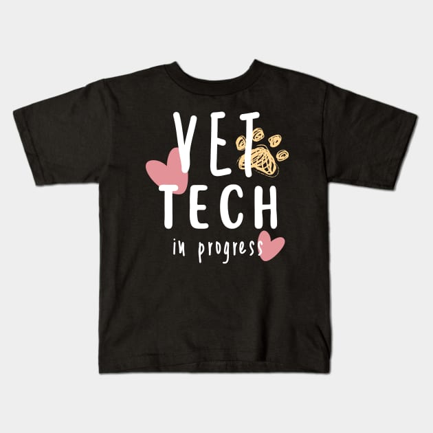 Veterinary technician Vet tech in progress Kids T-Shirt by  WebWearables